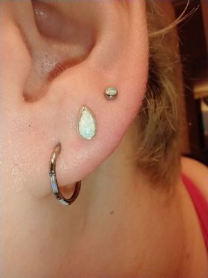 Silver Teardrop Threadless Ends Customer Photo