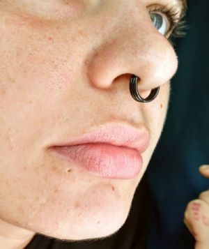 Steel Stacked Clicker Ring Customer Photo