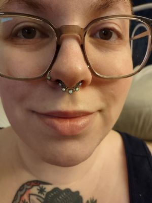 Steel and Bezel Set Pebble Clicker Customer Photo