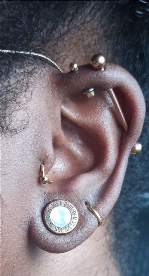 PVD Plated Implant Grade Titanium Straight Barbells Customer Photo