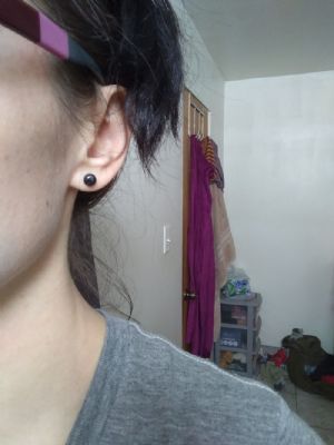 Single Flare Hematite Plug Customer Photo