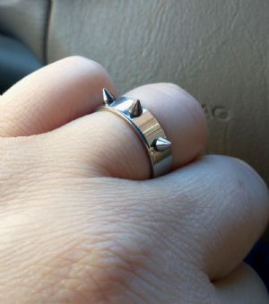Steel Spike Ring Customer Photo