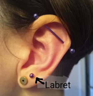 Titanium Labret Customer Photo