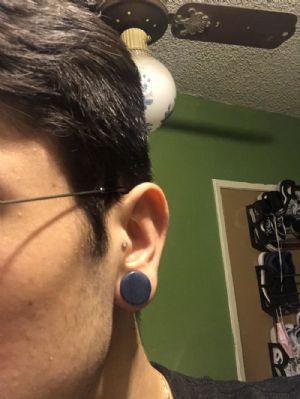Faceted Opalite Labret Customer Photo