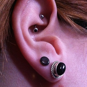 Double Flare Colorfront Pyrex Plugs Customer Photo