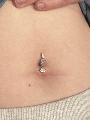 Steel Princess Gem Dangle Rail Clicker For Rook, Navel