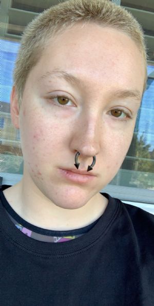 Black Steel Circular Barbell with Spikes Customer Photo