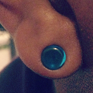 Glass Double Flare Solid Color Plugs Customer Photo