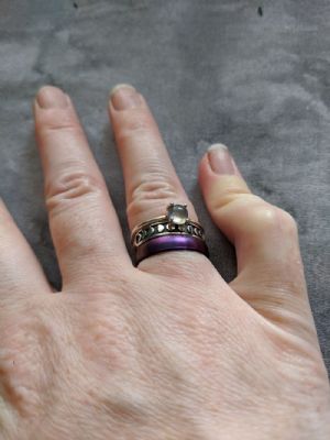 Silver and Labradorite Rings Customer Photo