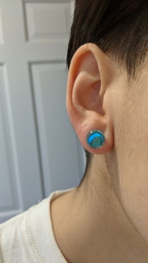 Single Flare Solid Color Glass Plugs Customer Photo
