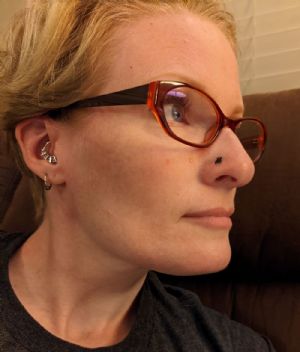 Steel Spider Web Clicker Ring Customer Photo