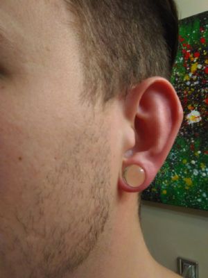 Glass Double Flare Solid Color Plugs Customer Photo