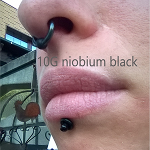 Black Niobium Rubber Ball Captive Customer Photo
