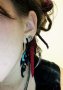 Black Horn Tribal Design with Synthetic Turquoise Inlays Customer Photo
