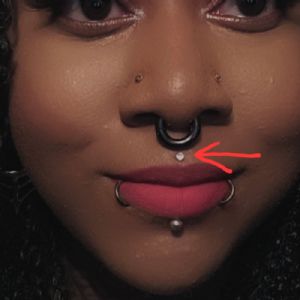 Steel Labret With Prong Set Spring Gem Colors