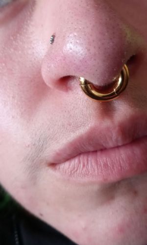 Gold Coated Clicker Ring Customer Photo