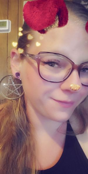 Steel Chained Pentagram Hoops Customer Photo