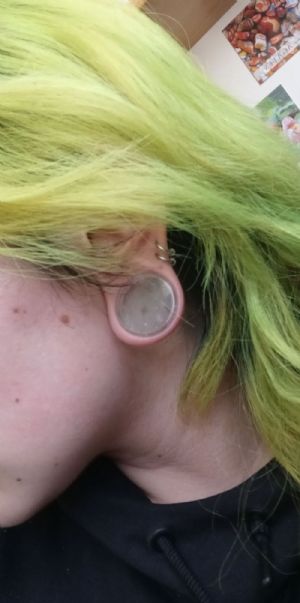 Stone and Glass Plug Customer Photo