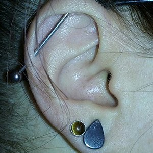 Hematite Teardrop Plug Customer Photo