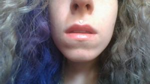 Triangle End Labret Customer Photo
