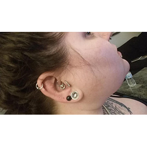 Single Flare Black Agate Plug Customer Photo