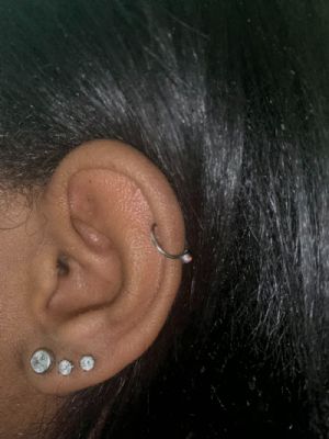 Titanium Prong Set Earrings Customer Photo