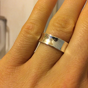 Sterling Silver Flared Ring Customer Photo