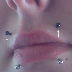 Black Steel Labret Customer Photo