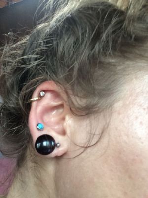 Stone Stud Earrings Customer Photo