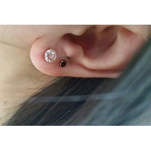 Faceted Glass Plugs Customer Photo