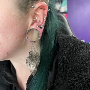 Steel Leaf Dangle Eyelets Customer Photo