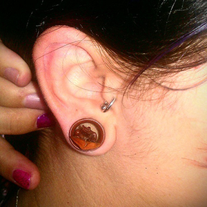 Hand Carved Design Wood Plugs and Eyelets Customer Photo