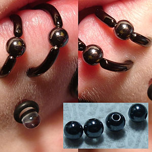 Hematite Captive Bead Customer Photo