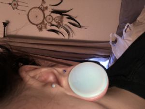 Stone and Glass Concave Plugs Customer Photo