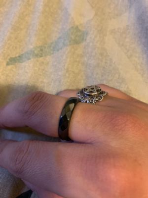 Faceted Hematite Ring Customer Photo