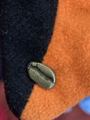 Coffee Bean Pin Customer Photo
