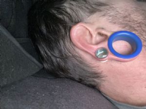 Single Flare Glass Stretching Plugs Customer Photo