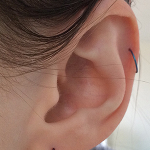 Niobium Hoop Earring Customer Photo