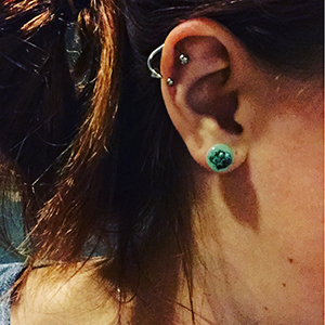 Blood Jasper Stone Plug Customer Photo