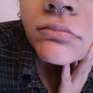 Titanium Circular Barbell Customer Photo
