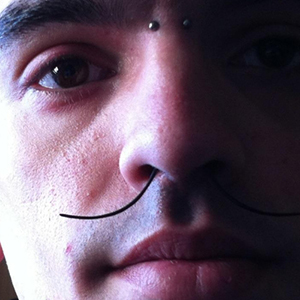 Black Horn Septum Mustache (Mouthbrow) Customer Photo