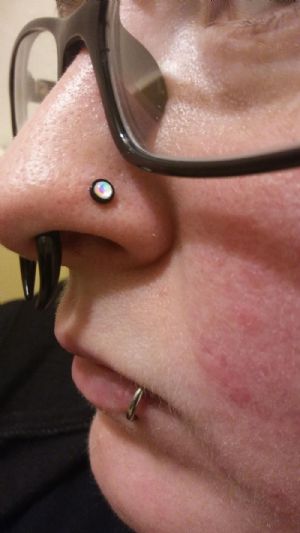 Hologram Straight Nosescrew Customer Photo