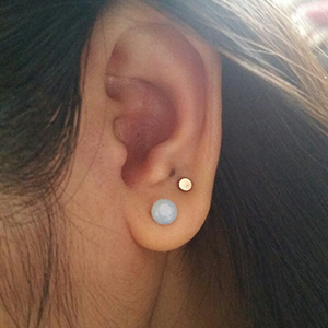 Faceted Stone and Glass Plugs Customer Photo