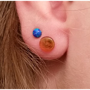 Single Flare Colorfront Plugs with Grooves Customer Photo