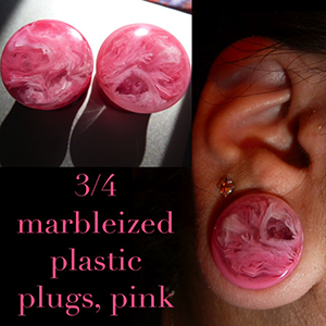 Marbleized Plastic Plug Customer Photo