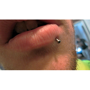 CUSTOM ORDER Titanium Threadless Labret Post Only Customer Photo
