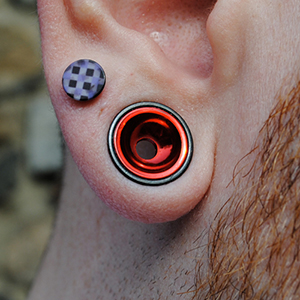 Black-Coat Plugs with Red Concave Inlay Customer Photo