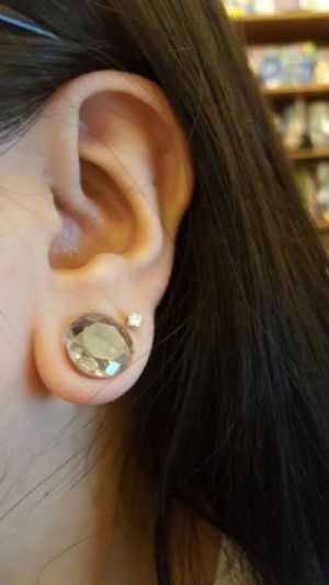Faceted Glass Plugs Customer Photo