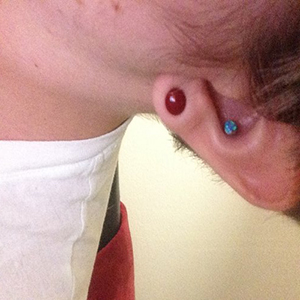 Double Flare Colorfront Pyrex Plugs Customer Photo