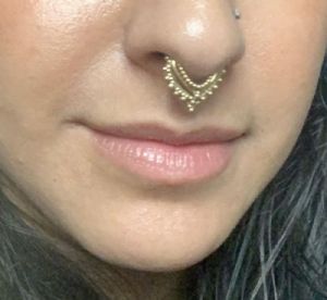 Beaded Warrior Septum Clicker Ring Customer Photo